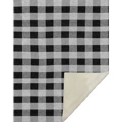 Premium Machine Washable ASB924 Black 50" x 70" Sherpa Throw Blanket