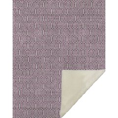 Premium Machine Washable ASB926 Eggplant 50" x 70" Sherpa Throw Blanket