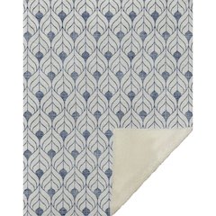 Premium Machine Washable ASB927 Blue 50" x 70" Sherpa Throw Blanket