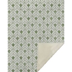 Premium Machine Washable ASB927 Green 50" x 70" Sherpa Throw Blanket