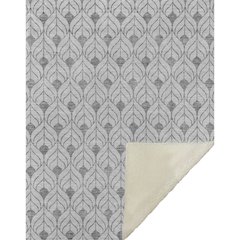 Premium Machine Washable ASB927 Silver 50" x 70" Sherpa Throw Blanket