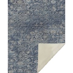 Premium Machine Washable ASB92 Blue 50" x 70" Sherpa Throw Blanket