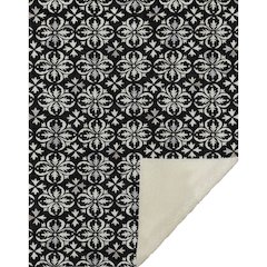Premium Machine Washable ASB930 Black 50" x 70" Sherpa Throw Blanket