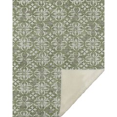 Premium Machine Washable ASB930 Green 50" x 70" Sherpa Throw Blanket