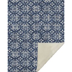 Premium Machine Washable ASB930 Navy 50" x 70" Sherpa Throw Blanket