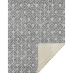 Premium Machine Washable ASB931 Gray 50" x 70" Sherpa Throw Blanket