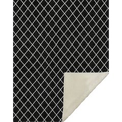Premium Machine Washable ASB932 Black 50" x 70" Sherpa Throw Blanket