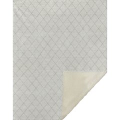 Premium Machine Washable ASB932 Ivory 50" x 70" Sherpa Throw Blanket