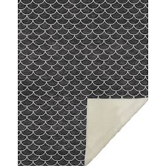 Premium Machine Washable ASB933 Black 50" x 70" Sherpa Throw Blanket
