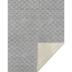 Premium Machine Washable ASB933 Gray 50" x 70" Sherpa Throw Blanket