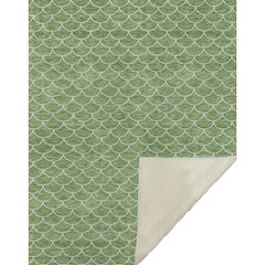 Premium Machine Washable ASB933 Green 50" x 70" Sherpa Throw Blanket
