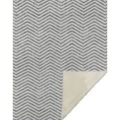 Premium Machine Washable ASB934 Gray 50" x 70" Sherpa Throw Blanket