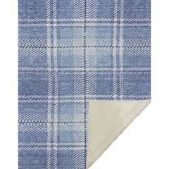 Premium Machine Washable ASB935 Denim 50" x 70" Sherpa Throw Blanket