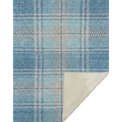 Premium Machine Washable ASB935 Teal 50" x 70" Sherpa Throw Blanket