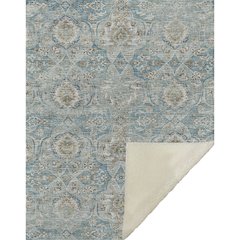 Premium Machine Washable ASB95 Peacock 50" x 70" Sherpa Throw Blanket