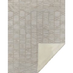Premium Machine Washable ASB99 Ivory 50" x 70" Sherpa Throw Blanket