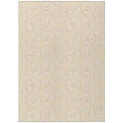 Indoor/Outdoor Seabreeze SZ10 Ivory Washable 10' x 14' Rug
