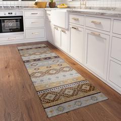 Yuma Gilded Transitional Southwest 2'3" x 7'6" Runner Rug Gilded AYU42