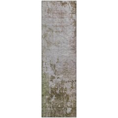Luxury Washable Indoor/Outdoor Bresca Brown 2'3" x 7'6" Runner Rug