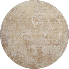 Luxury Washable Indoor/Outdoor Bresca Copper 8' x 8' Round Rug