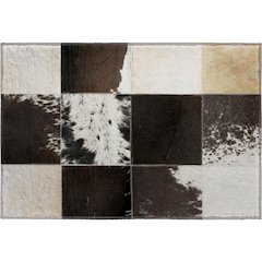 Luxury Washable Indoor/Outdoor Bozeman Black 1'8" x 2'6" Rug