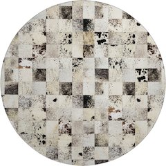 Luxury Washable Indoor/Outdoor Bozeman Cream 8' x 8' Round Rug