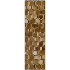 Luxury Washable Indoor/Outdoor Bozeman Brown 2'3" x 7'6" Runner Rug