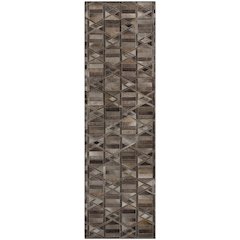 Luxury Washable Indoor/Outdoor Bozeman Gray 2'3" x 7'6" Runner Rug