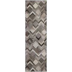 Luxury Washable Indoor/Outdoor Bozeman Gray 2'3" x 7'6" Runner Rug