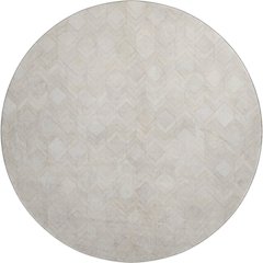 Luxury Washable Indoor/Outdoor Bozeman Linen 8' x 8' Round Rug
