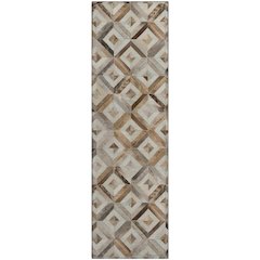 Luxury Washable Indoor/Outdoor Bozeman Gray 2'3" x 7'6" Runner Rug