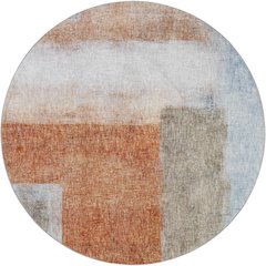 Luxury Washable Boca Salmon 8' x 8' Round Rug