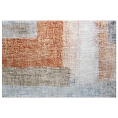 Luxury Washable Boca Salmon 1'8" x 2'6" Rug