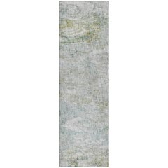 Luxury Washable Boca Seafoam 2'3" x 7'6" Runner Rug