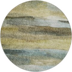 Luxury Washable Boca Khaki 8' x 8' Round Rug