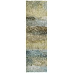 Luxury Washable Boca Khaki 2'3" x 7'6" Runner Rug