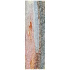 Luxury Washable Boca Salmon 2'3" x 7'6" Runner Rug