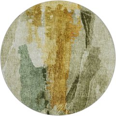 Luxury Washable Boca Aloe 8' x 8' Round Rug