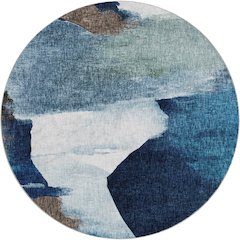 Luxury Washable Boca Denim 8' x 8' Round Rug