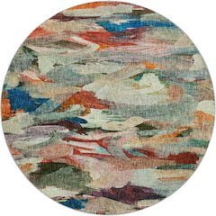 Luxury Washable Boca Paprika 8' x 8' Round Rug