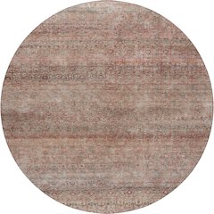 Luxury Washable Indoor/Outdoor Burano Coral 8' x 8' Round Rug