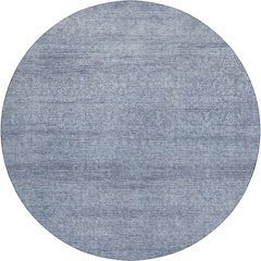 Luxury Washable Indoor/Outdoor Burano Sky 8' x 8' Round Rug