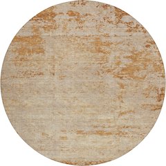 Luxury Washable Indoor/Outdoor Burano Copper 8' x 8' Round Rug
