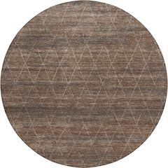 Luxury Washable Indoor/Outdoor Burano Coffee 8' x 8' Round Rug