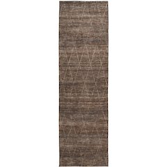 Luxury Washable Indoor/Outdoor Burano Coffee 2'3" x 7'6" Runner Rug