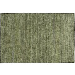 Luxury Washable Indoor/Outdoor Burano Olive 1'8" x 2'6" Rug