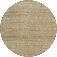 Luxury Washable Indoor/Outdoor Burano Wheat 8' x 8' Round Rug