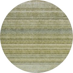 Luxury Washable Indoor/Outdoor Burano Aloe 8' x 8' Round Rug