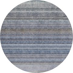 Luxury Washable Indoor/Outdoor Burano Blue 8' x 8' Round Rug