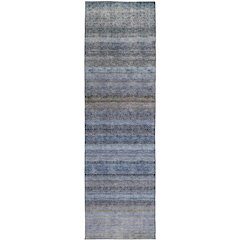 Luxury Washable Indoor/Outdoor Burano Blue 2'3" x 7'6" Runner Rug